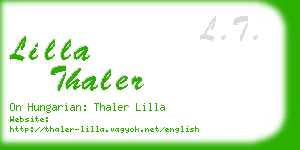 lilla thaler business card